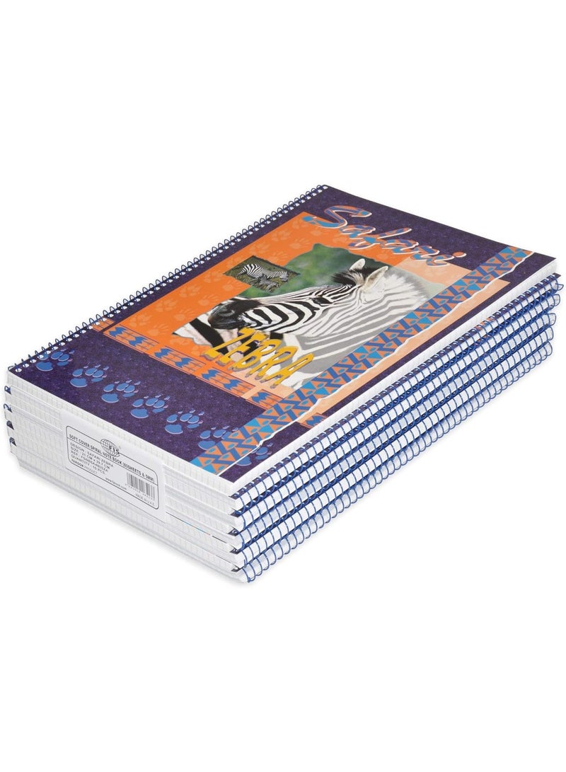 FIS Spiral Notebook Soft Cover A4, 5mm Square, 80-Sheets 10-Piece - FSNB5A480SZA - Image 1
